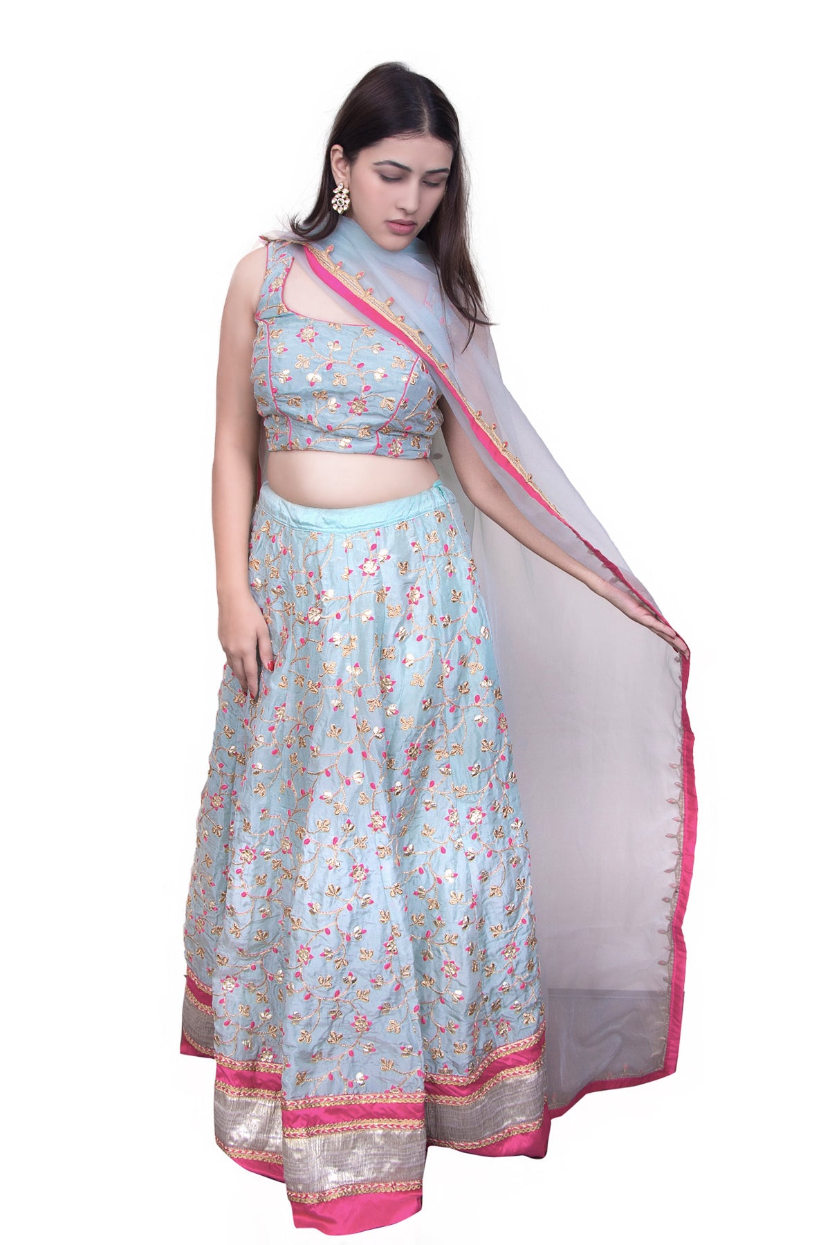 ICE BLUE LEHENGA