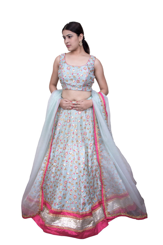 ICE BLUE LEHENGA