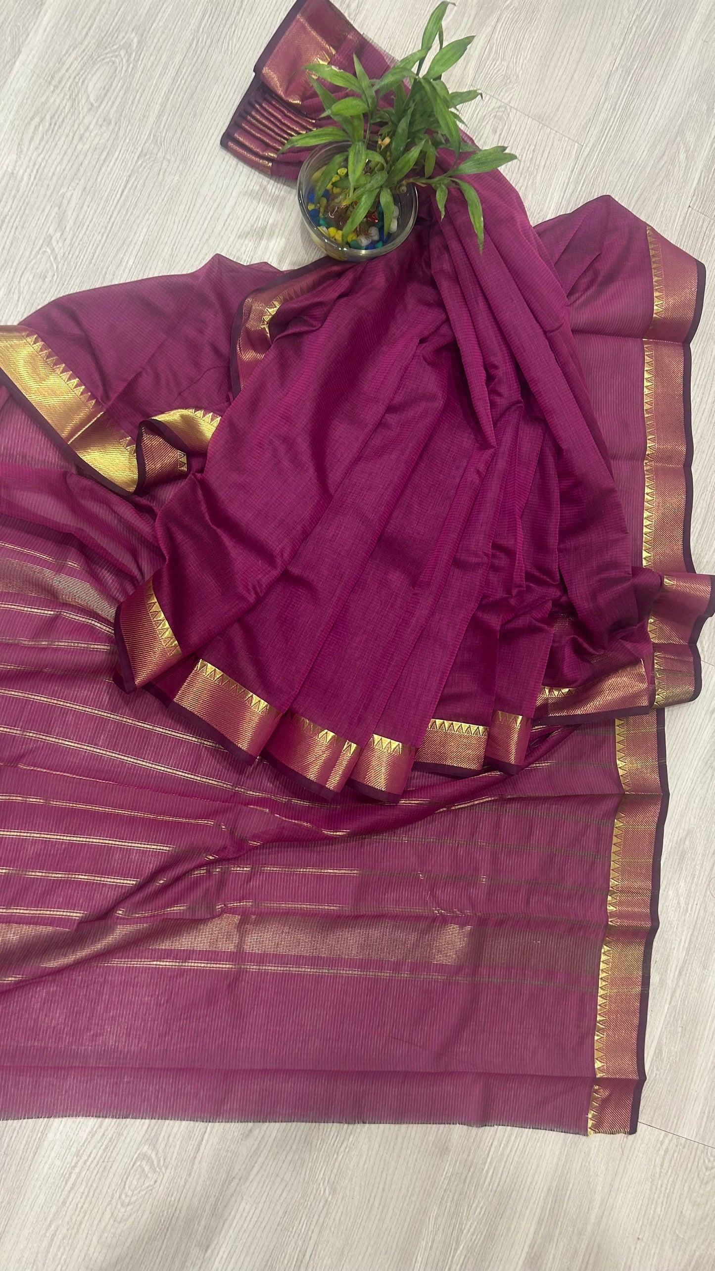 WINE KALKATTA COTTON SAREE