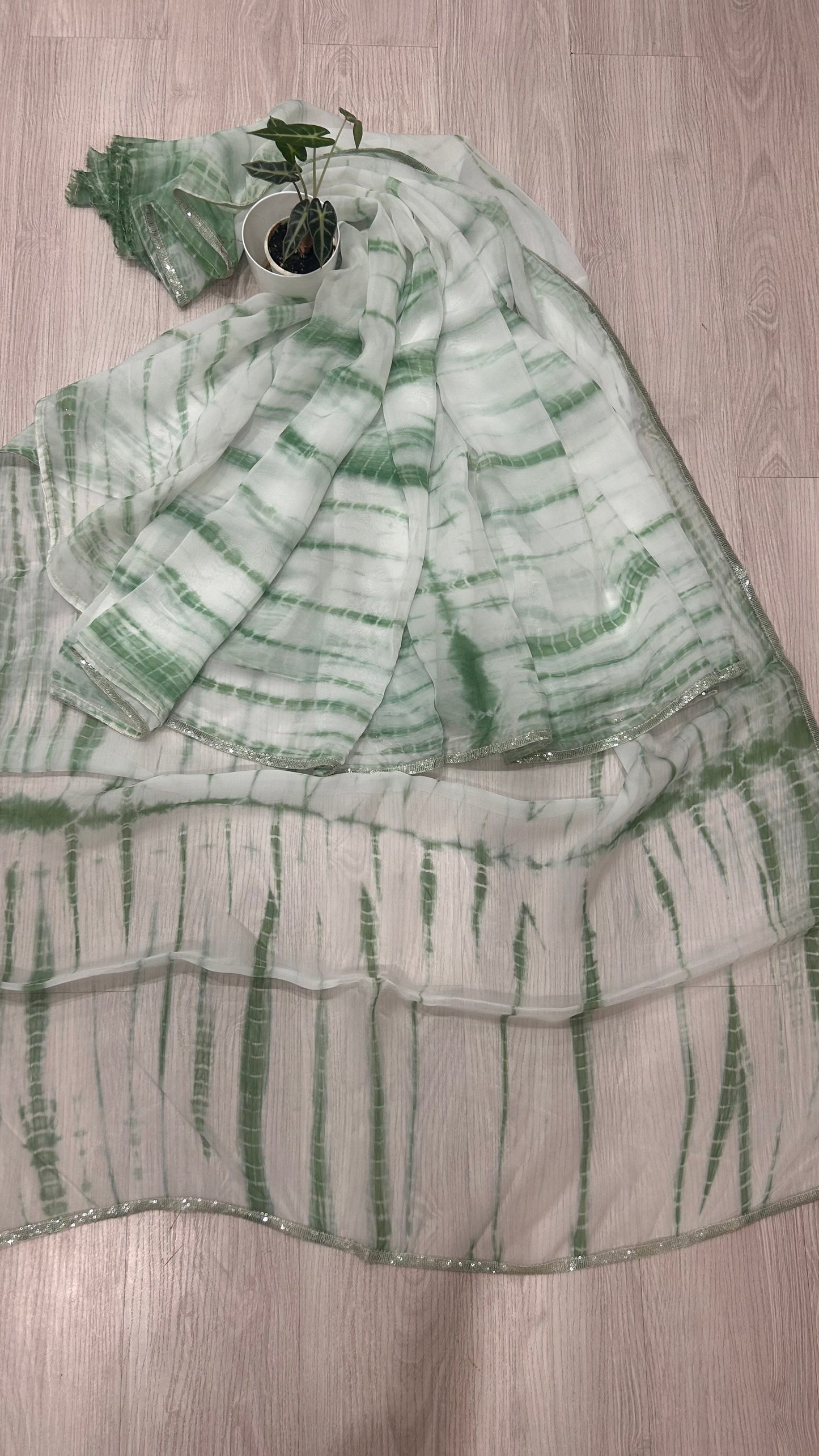 ORGANZA TIE-N-DYE SAREE