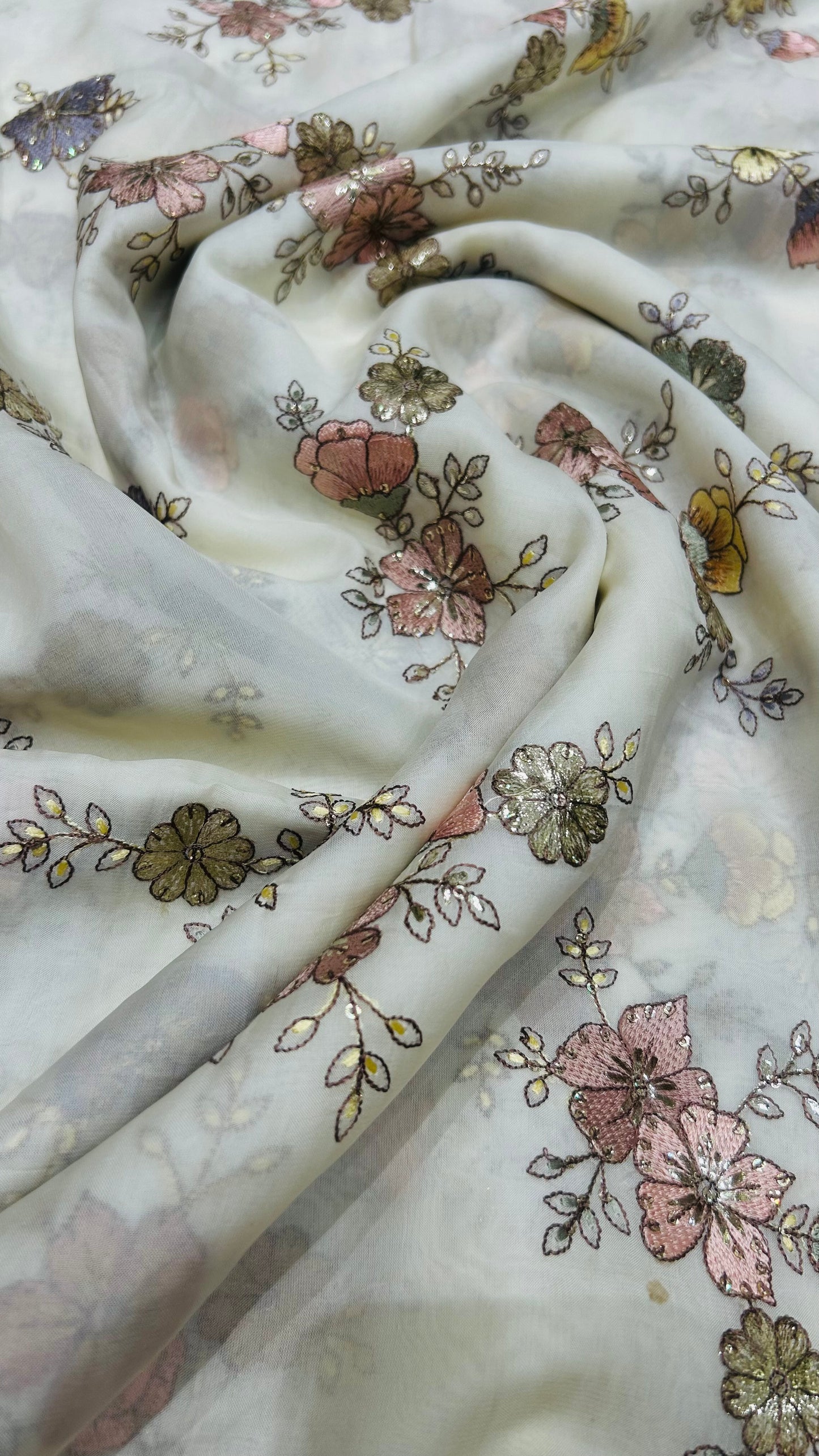 DYEABELE HEAVY WORK ORGANZA FABRIC (Copy)