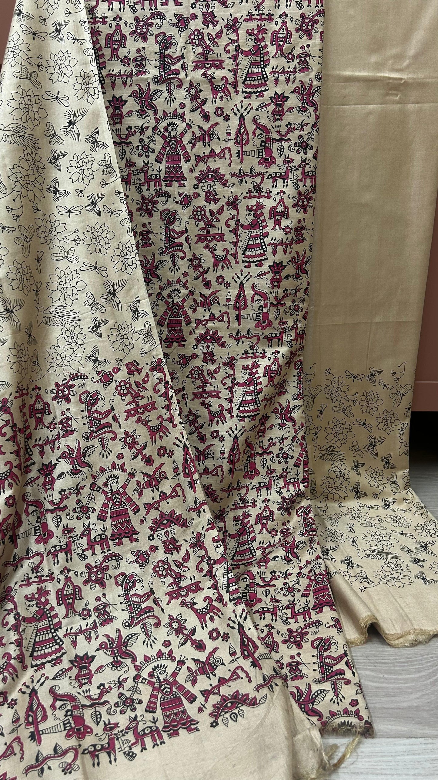 WARLI PRINTED CHANDERI SUIT MATERIAL