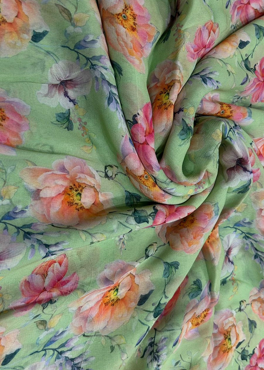 FLORAL PRINT GEORGETTE FABRIC