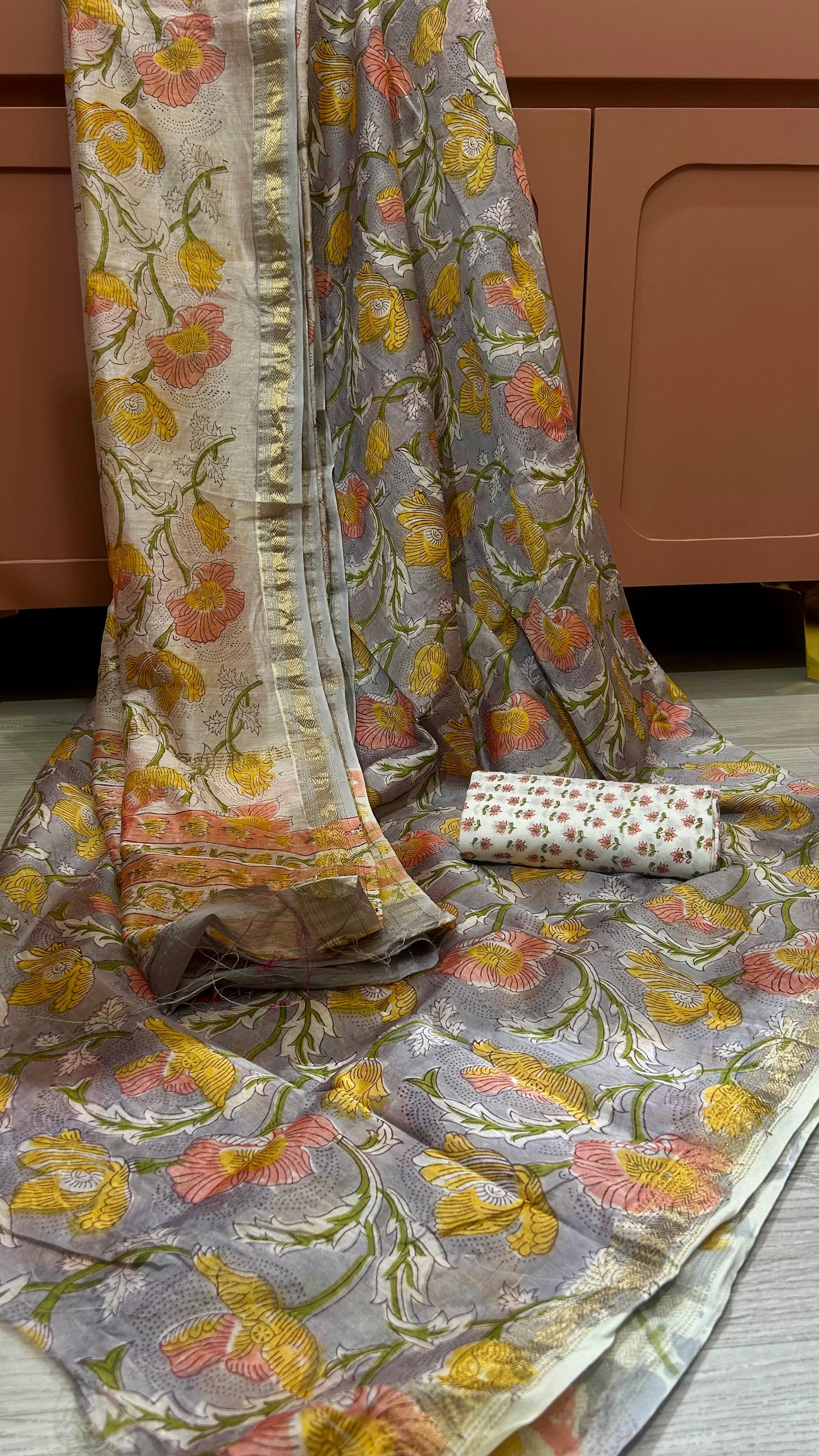 MAHESHWARI SILK PRINTED SUIT MATERIAL