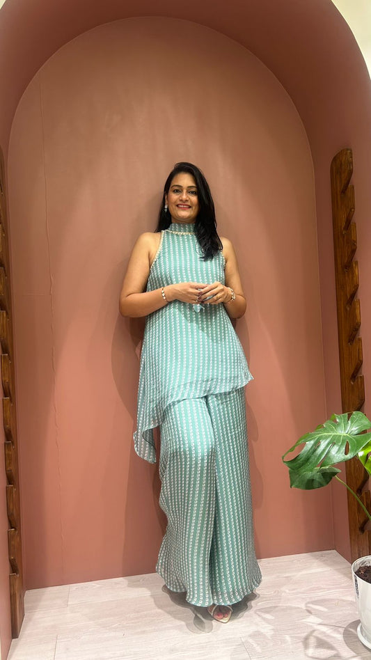 A-SYMMETRIC KURTA PLAZO SET