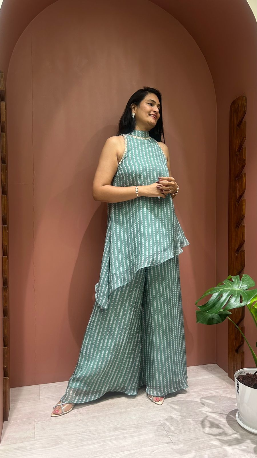 A-SYMMETRIC KURTA PLAZO SET