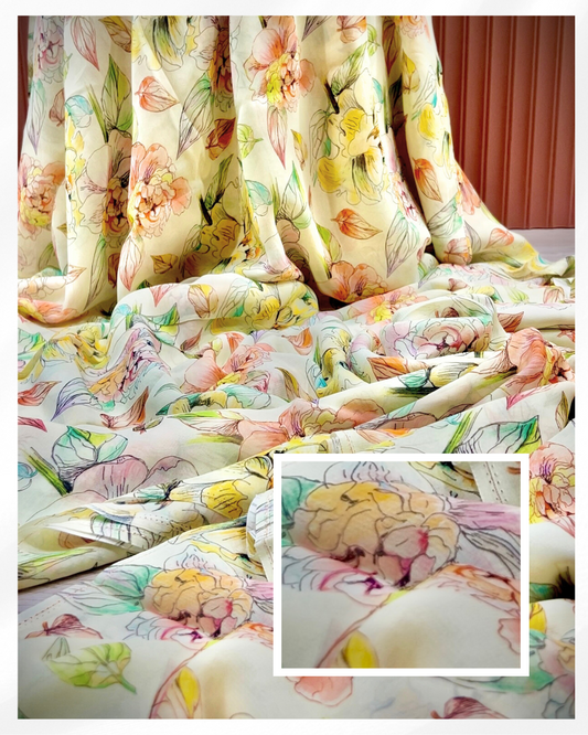 FLORAL PRINT PURE GEORGETTE