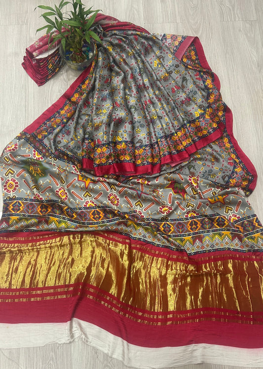 GAJJI SILK MULTI COLOR SAREE