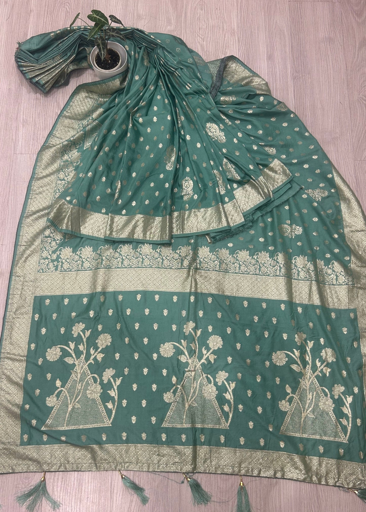 DOLA SILK WITH BANARASI WEAVING SAREE