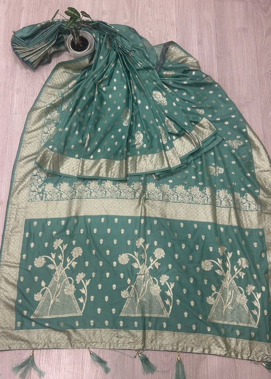DOLA SILK WITH BANARASI WEAVING SAREE
