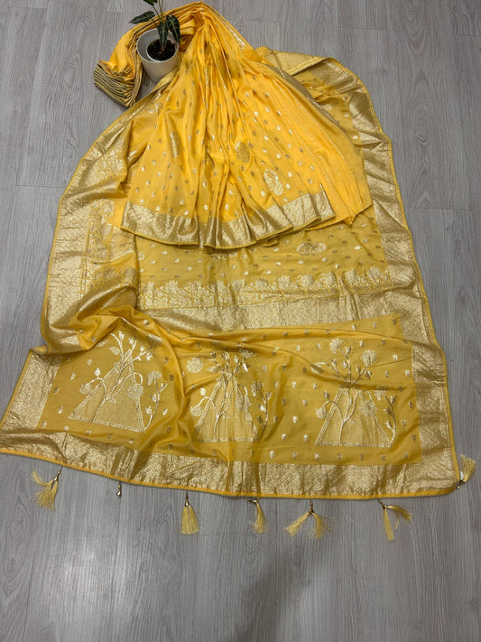 YELLOW DOLA SILK SAREE