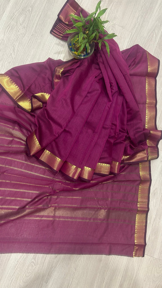 WINE KALKATTA COTTON SAREE