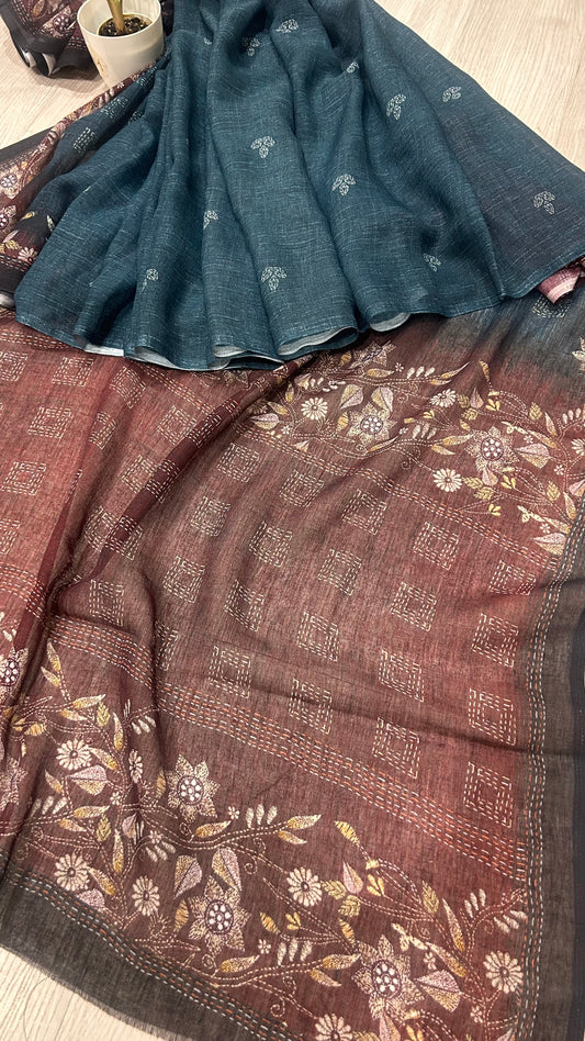 LINNEN JUTE SAREE