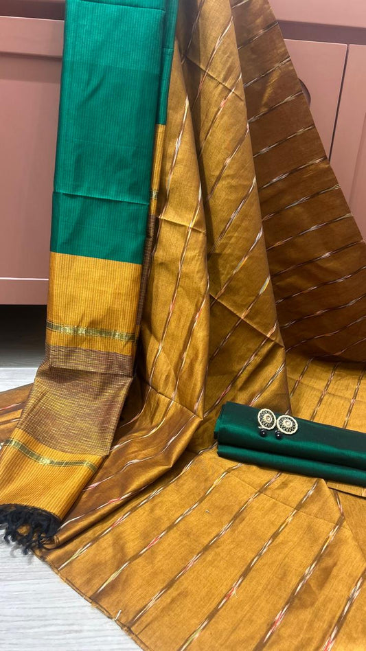 MANIPURI SILK GREEN SUIT MATERIAL