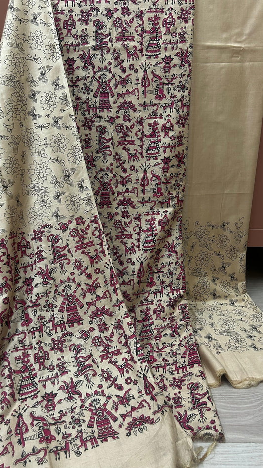 WARLI PRINTED CHANDERI SUIT MATERIAL