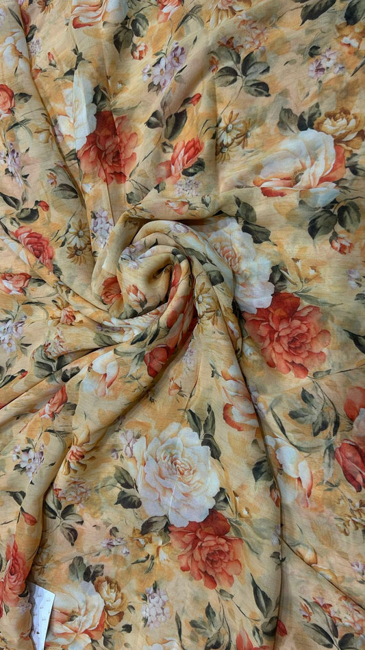 FLORAL PRINT GEORGETTE FABRIC