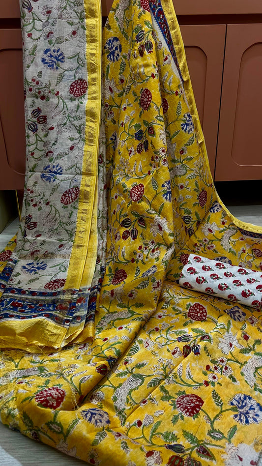 MAHESHWARI SILK BAGRU PRINT SUIT MATERIAL