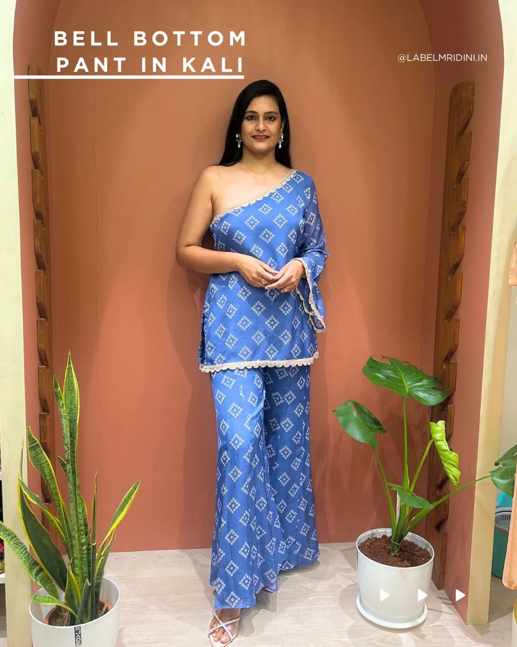 ONE SHOULDER INDO WESTERN SET