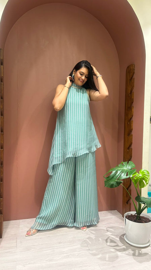 A-SYMMETRIC KURTA PLAZO SET